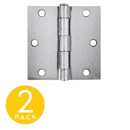 Global Door Controls 3.5 in Leaf W x 3.5 in Leaf H, Silver CP3535-26D